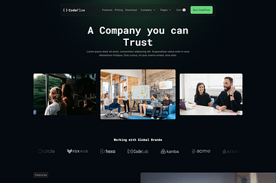 Dark Mode Website About Hero Section - Code Webflow Template about section ai dark dark mode design modern saas trendy ui uiux user experience user interface ux web webdesign webflow webflow template website website template