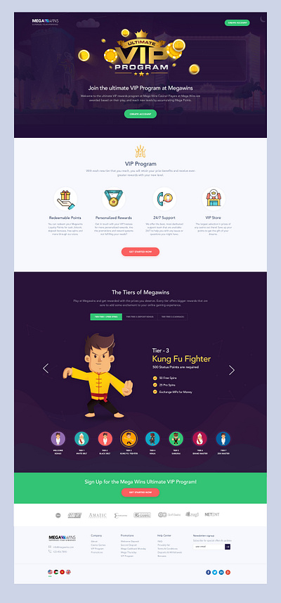 VIP Program app branding design flat typography ui ux web