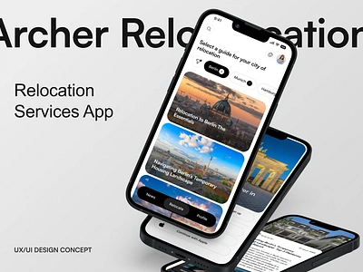 Relocation services app app case concept design mobile mobileapp profile service travel ui ux uxui webdesign