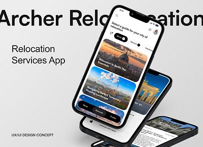 Relocation services app app case concept design mobile mobileapp profile service travel ui ux uxui webdesign