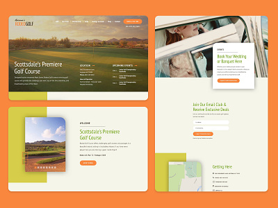 Golf Course Website Template Design digital graphic design website website design