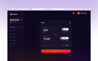 Swap Page crypto defi design product design swap ui ux design web3