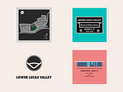 Lower Lucas Valley Eichler community - custom artwork architecture california eichler house drawing icon icon design identity design logo logo design map design map illustration mid century modern mockups sign signage design vector art vector illustration