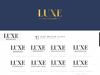 LUXE | The Luxury Masterclass branding design graphic design logo typography