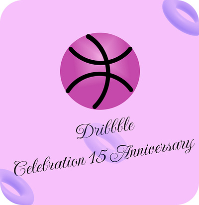 Celebration 15 TH Anniversary of Dribbble design digitaldesign graphic design logo ui ux