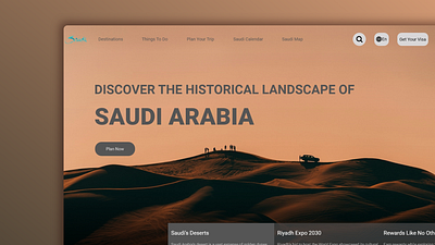 Visit Saudi Redesigned Concept branding color redesign saudi tourism ui visit saudi visitsaudi web web design webdesign