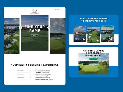 Golf Course Website Design - Marriott Golf golf graphic design web website design