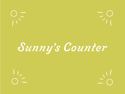 Sunny's Counter Emblem branding design drawing graphic design illustration vector