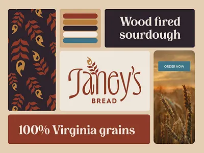 Janey's Bread visual identity bakery brand identity branding design graphic design logo logo design logotype sourdough typography