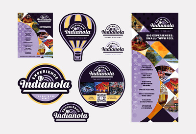 Experience Indianola Branding Elements city branding city logo hot air balloon hot air balloon logo indianola iowa town branding town logo