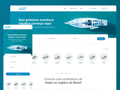 Nautical marketplace design ecoomerce interface layout marketplace nautical ui ux