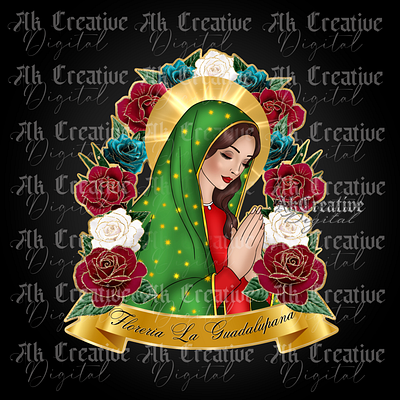 Virgin Mary art catholic chicana procreateart religion virginmary y2k