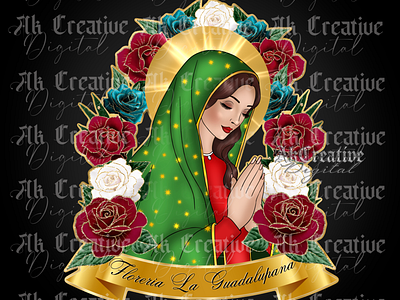 Virgin Mary art catholic chicana procreateart religion virginmary y2k