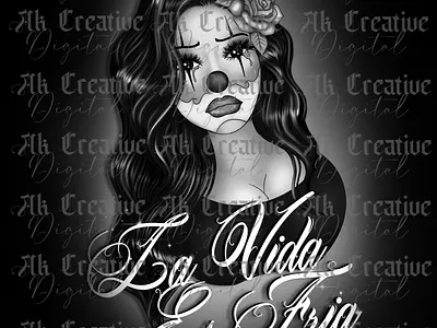 La Vida Es Fria chicana graphic design lavidaesfria oldies procreateart procreatebrushes y2k
