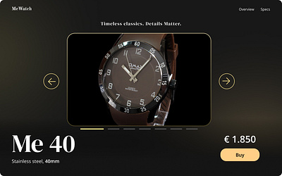 Luxury Clock hero section ecommerce figma graphic design luxury shopping online ui ux webdesign website