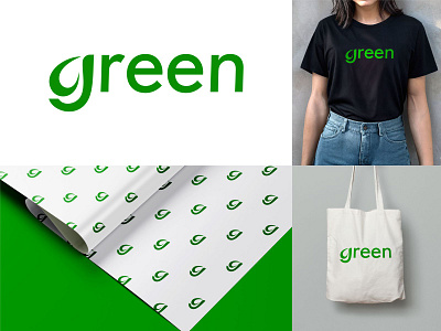 green eco icon leaf leaves lettering logo logotype mark nature negative space logo symbol typeface