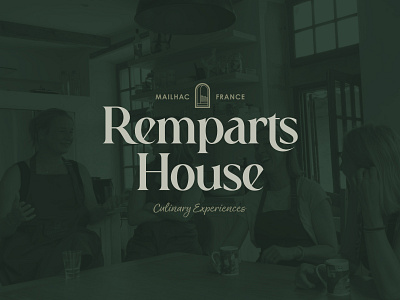 Remparts House - Primary Logo Design brand guidelines branding culinary class culinary design culinary experiences culinary retreat digital design logo logo mark