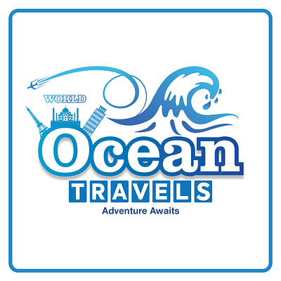 World Ocean Travels design graphic design logo vector