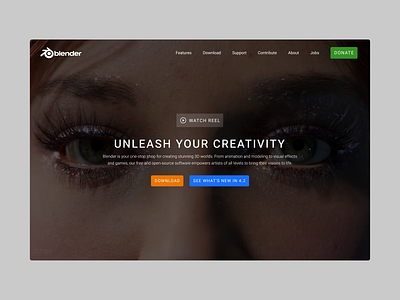 Blender landing page 3d blender designer landing page nigeria website