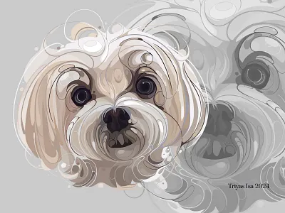 Dog Illustration #5 animal animals artstyle colorful design dog illustration pet pets portrait unique