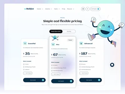 Mahjoz - Services Management - Pricing page comparison table design comprehensive pricing overview engaging pricing experience faq integration design faq section design george samuel design interactive pricing page mahjoz pricing page plan comparison uiux pricing card design pricing page navigation pricing page visualization pricing plan features pricing tiers design saas pricing strategy seamless plan selection service management pricing subscription pricing ui transparent pricing design user friendly pricing layout