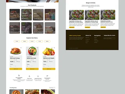 Food landing page branding design graphic design typography ui ux