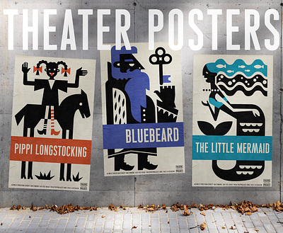 Афиши к сказкам | Theater posters 2d graphics character digital art graphic design illustration poster vector