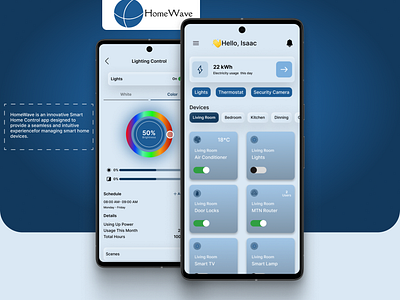HomeWave- A Smart Home Control App app branding design figma ui ux