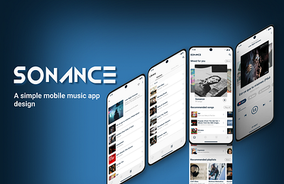 SONANCE Music App dailyui mobile app music app prototype ui