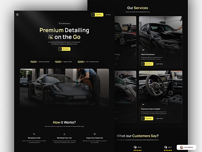 Mobile Detailing | Landing Page design agency landing page local business mobile detailing redesign web design