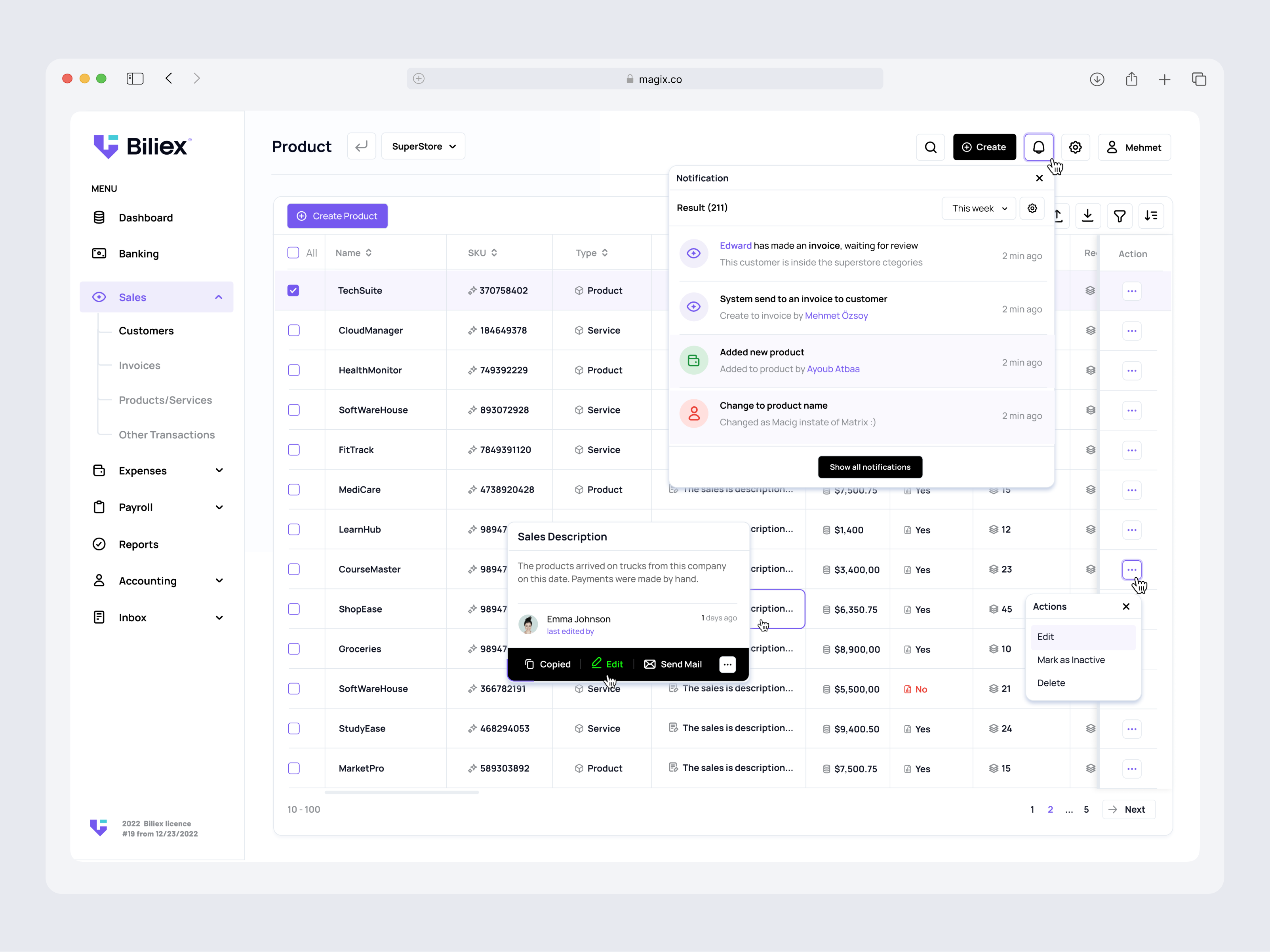 Example of Dashboard Design 