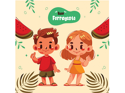 Background for Ferragosto Celebration background beach buon catholic celebration children day feast ferragosto festival holiday italian italy outfit public rome season summer tradition watermelon