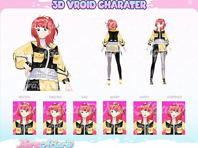 Captivate Viewers with the Cyberpunk Pink Hair Anime Girl 3D 3d vorid 3dcharacter 3dhuman