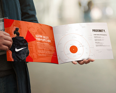 Nike + Santana Row Leasing Brochure graphic design leasing brochure marketing nike photoshop print design retail marketing santana row