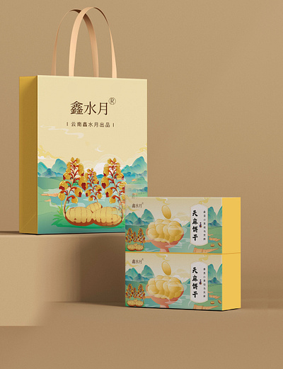 天麻饼干包装 design gastrodia elata blume illustration 包装 春季新品包装