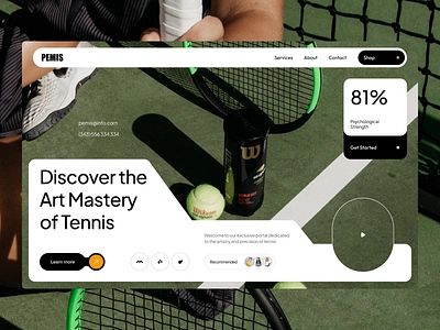 Tennis Website - PEMIS design hero section jogja layout nozaracy olahraga sports sports master sports website sultan tenis tennis trending typography ui user interface ux web design website