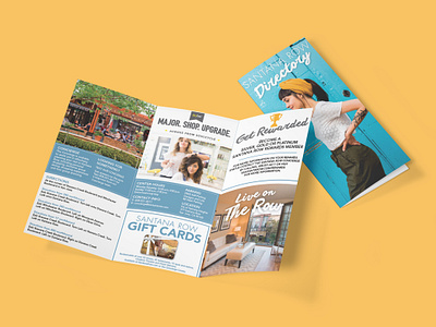 Santana Row Handheld Directory graphic design handheld directory indesign photoshop retail retail marketing santana row