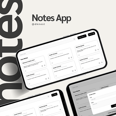 Simple Notes App design figma note note app saas simple ui web