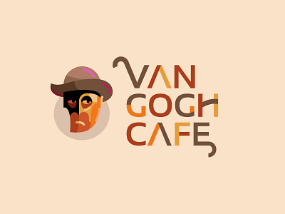 Van Gogh Cafe artist bold cafe coffee design drinks geometric logo logodesign modern painter restaurant van gogh