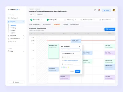 Project Appointment add schedule appointment branding project appointment ui web app