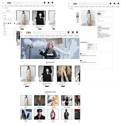 ZARA REDESIGN anima branding design figma redesign research typography ui ux zara