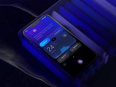 Safe UI design by Milkinside 3d ai animation app blue c4d dashboard gpt ios keyboard light loading safe secure security speaking typing ui ux voice