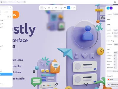 Trime 3d object Builder 3d 3d builder 3d generator builder design graphic design home screen sharma sumit ui
