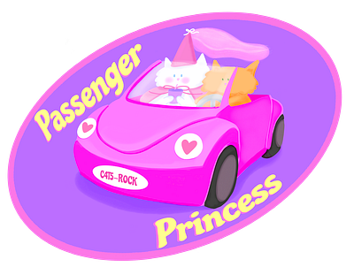 Passenger Princess Sticker Design graphic design illustration product design