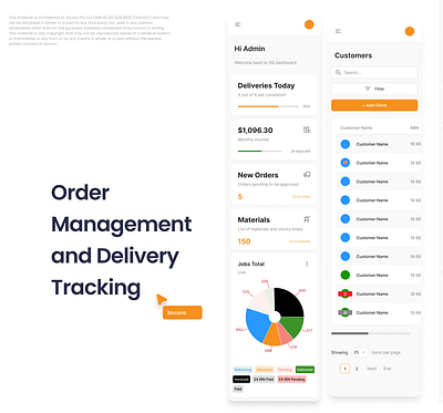 Order Management and Delivery Tracking - UI Design