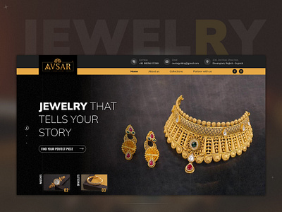 💎Elegant Website Design for Avsar Jewelry✨ beauty creative creative design design designer figma jewelry product ring ui ui ux web design website website design women