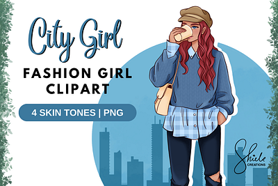 Fashion Girl Clipart, City Girl Clipart character design character drawing city girl clipart city girl illustration clipart drawing clipart to sell digital art digital illustration fashion girl clipart female character drawing female illustration illustration ipad art pod design procreate drawing
