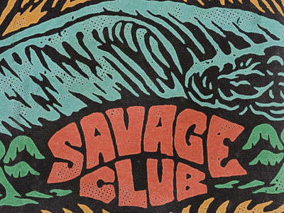 Savage Club - Illustration for Merchandise angonmangsa apparel badge badges beach brand branding design graphic design graphicdesign hand drawn illustration lockup logo merch outdoor palm streetwear tshirt vacation