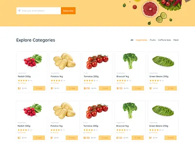 Grocery Landing Page ui