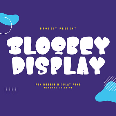 Bloobey Fun Children Bubble Display Font animation branding font fonts graphic design logo nostalgic